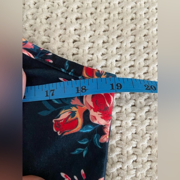 Navy floral print wide leg jumpsuit - Picture 7 of 11